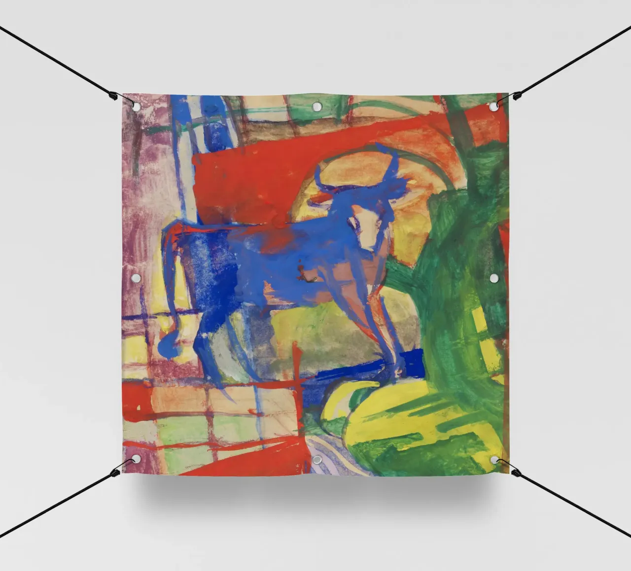 Franz Marc - Vacca blu telo in pvc da ARTOTHEK