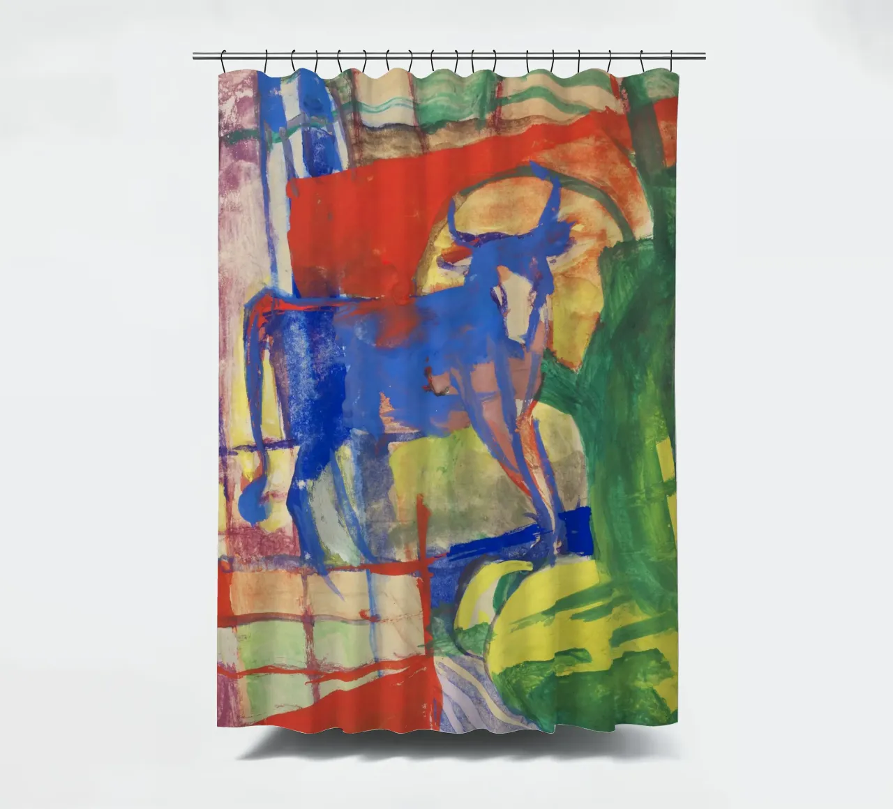 Franz Marc - Blaue Kuh Duschvorhang von ARTOTHEK
