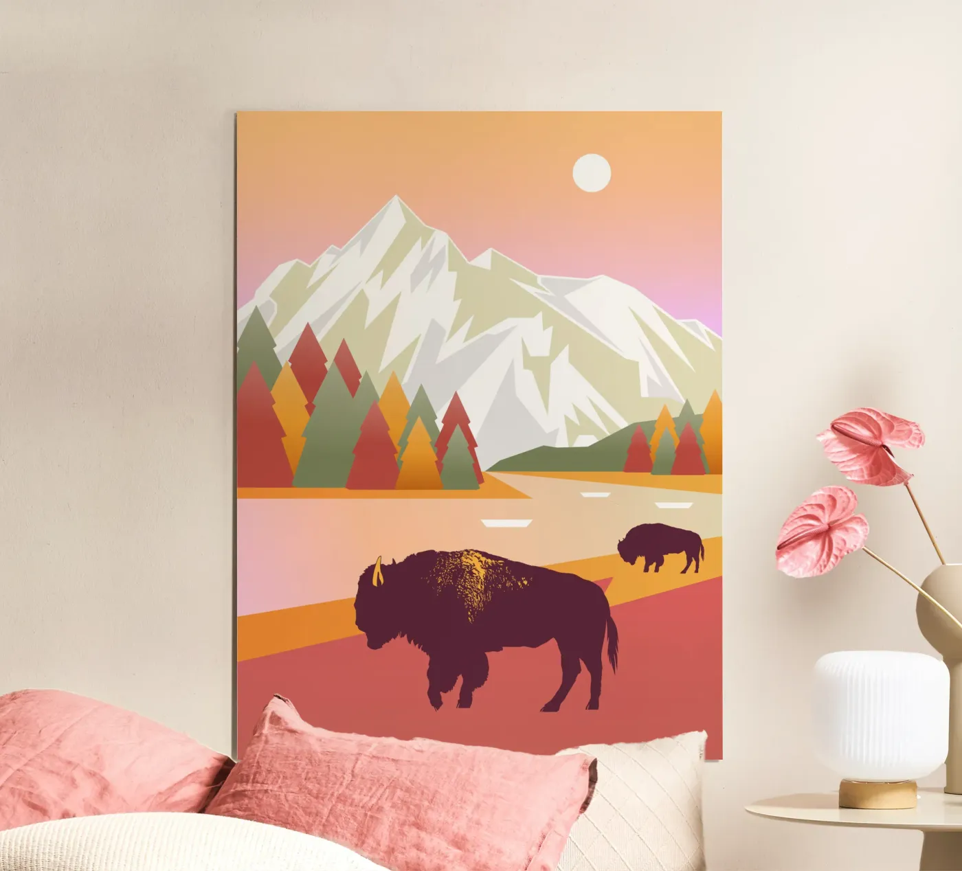 Bison Landscape poster by Mariel Toigo