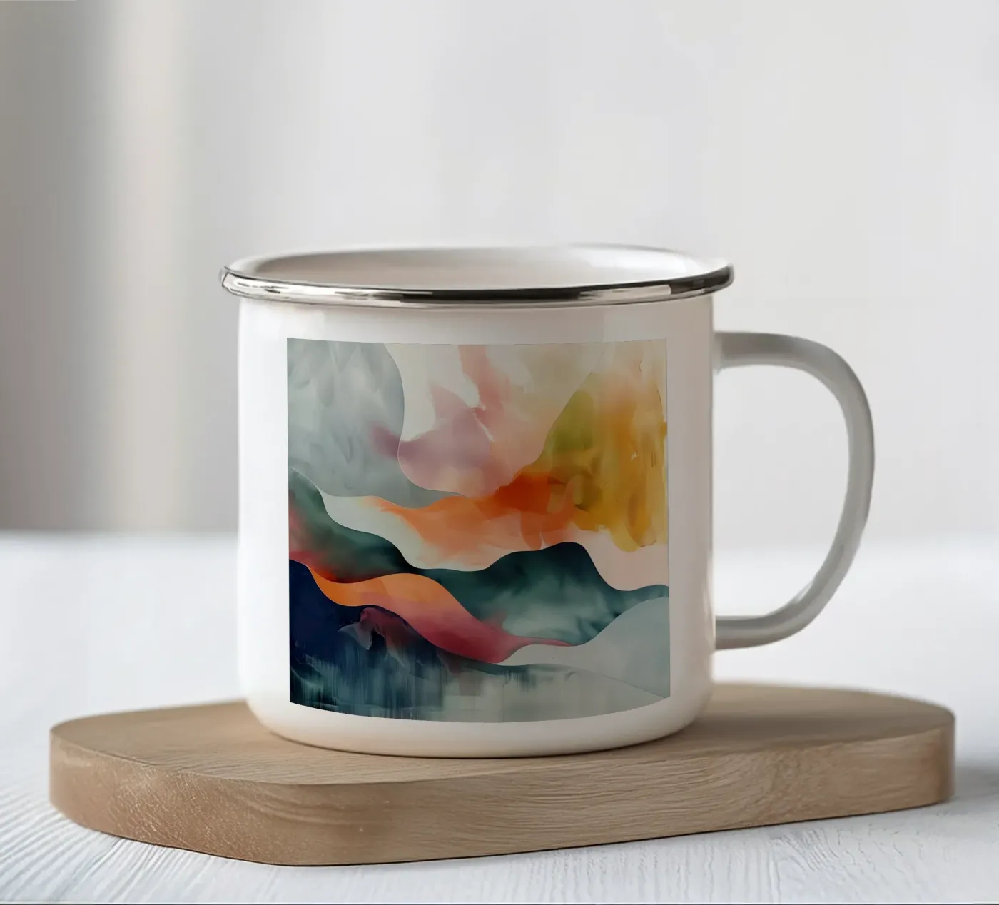 Flow Study enamel mug by Hazia