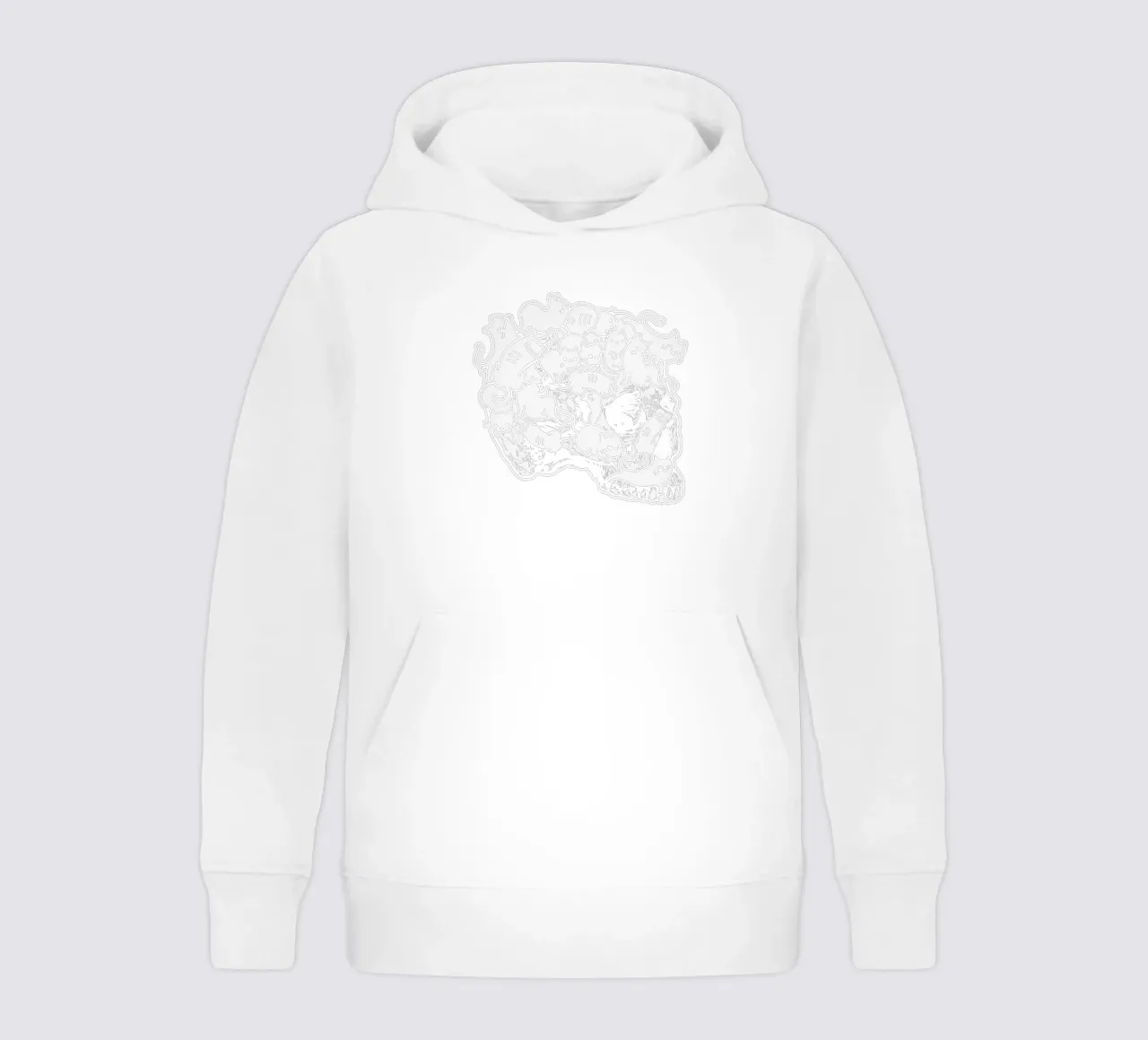 Cat skull felpa bambino con cappuccio da edsonramosart