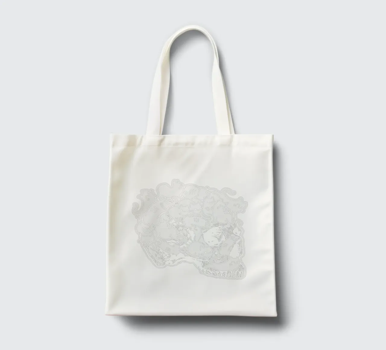Cat skull borsa in juta da edsonramosart