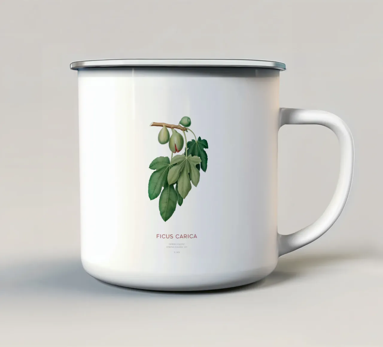 Ficus Carica o Fico tazza in smalto da Vintagrafica