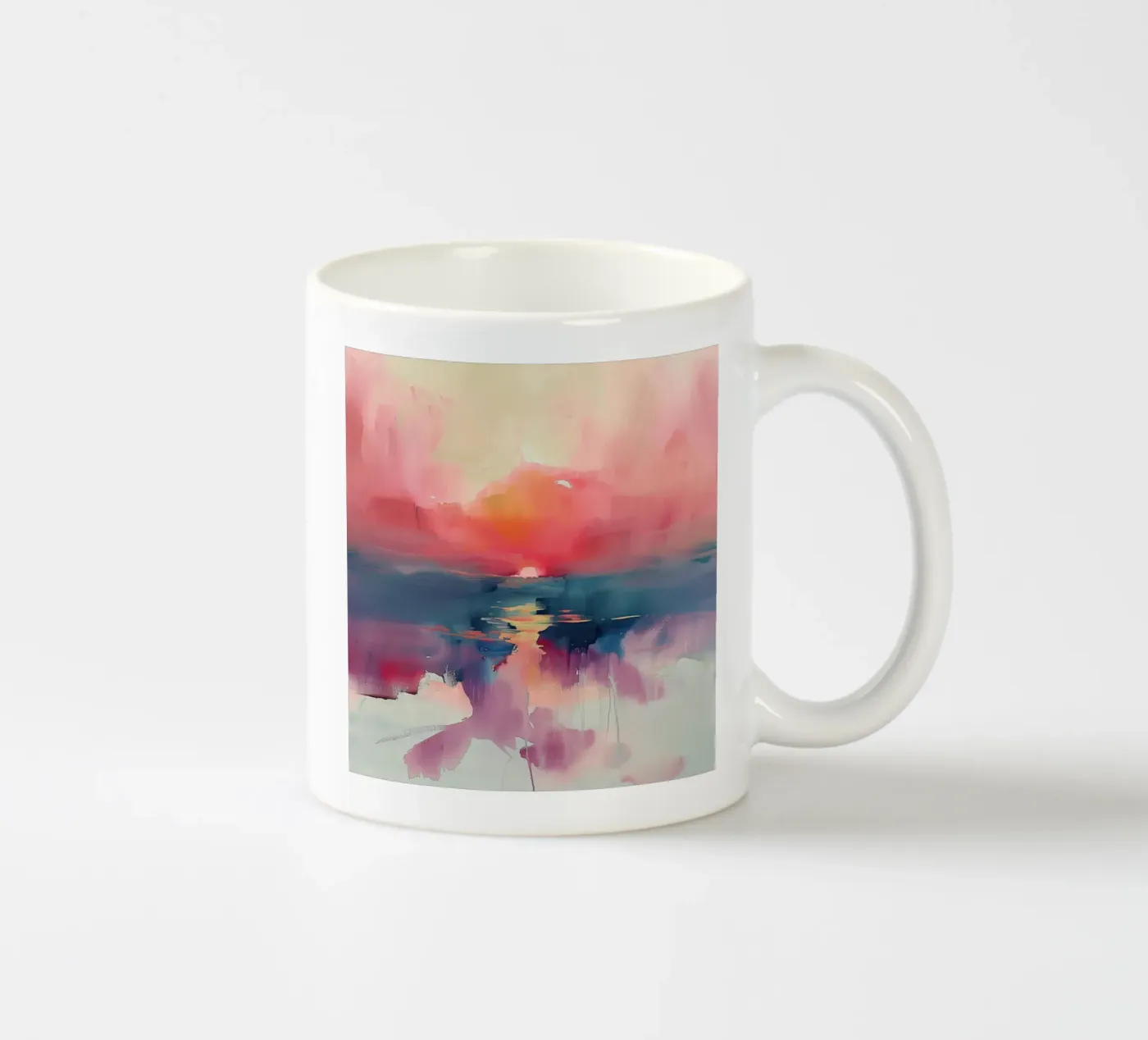 Sunset Reflection ceramic mug by Hazia
