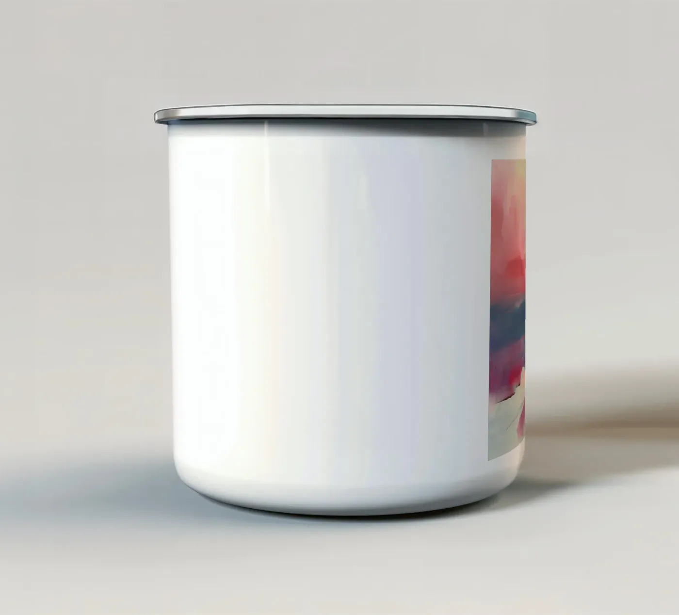 Sunset Reflection enamel mug by Hazia