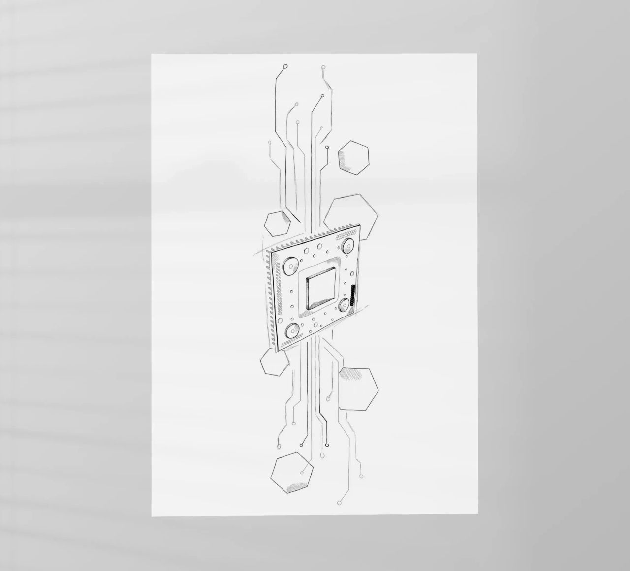 CPU | Lineart pellicola backlit da venten