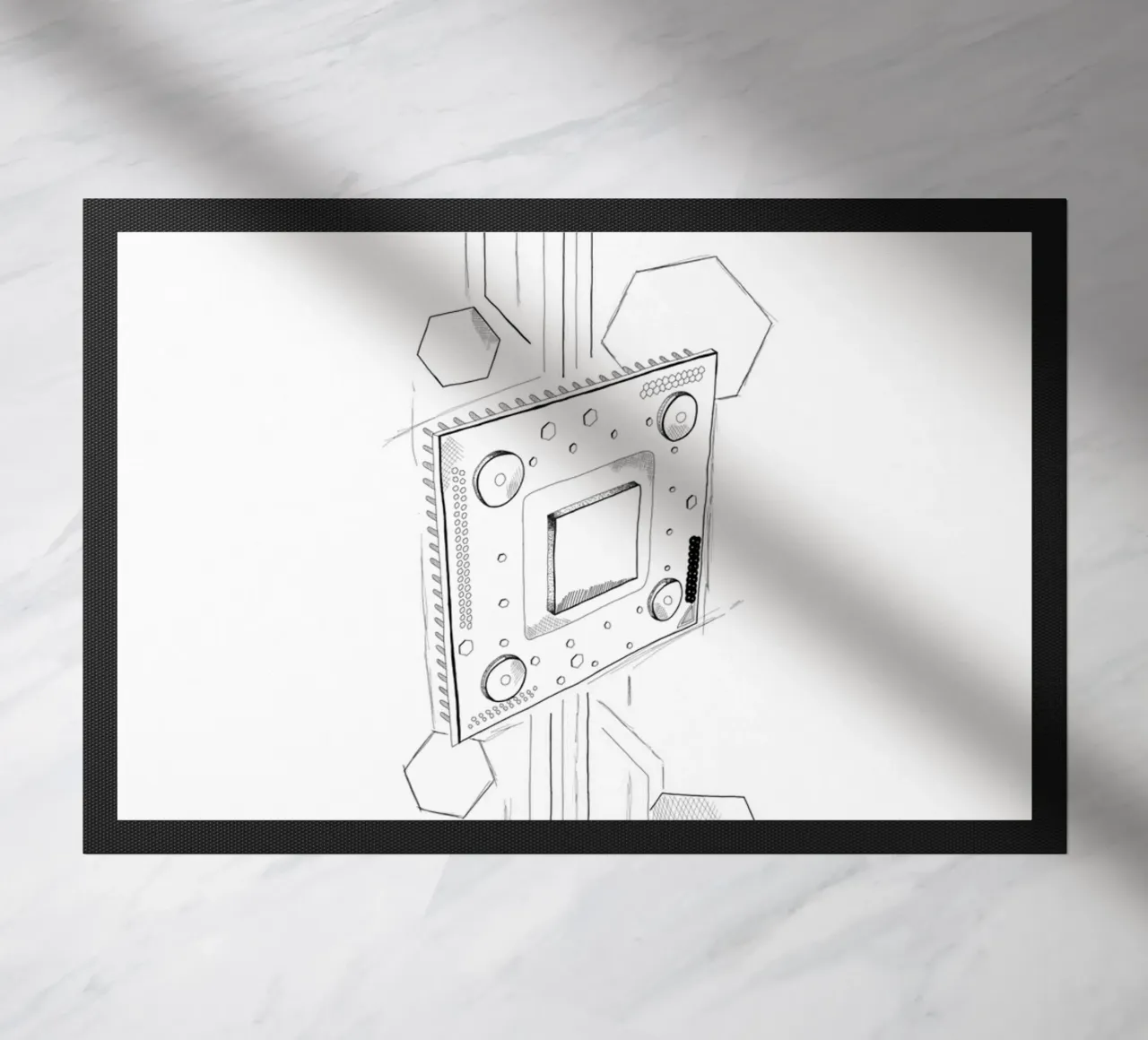 CPU | Lineart doormat by venten