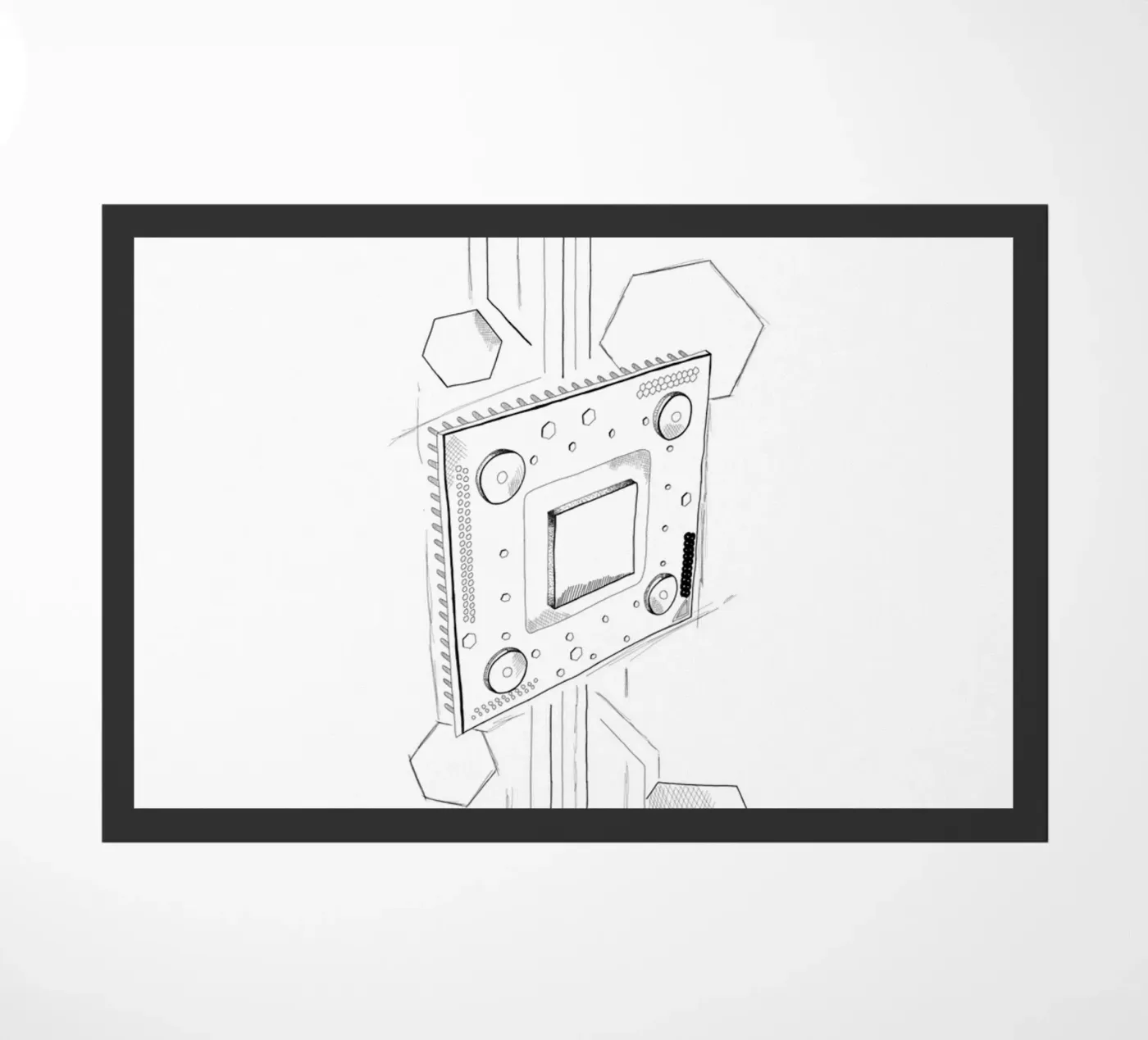 CPU | Lineart doormat by venten