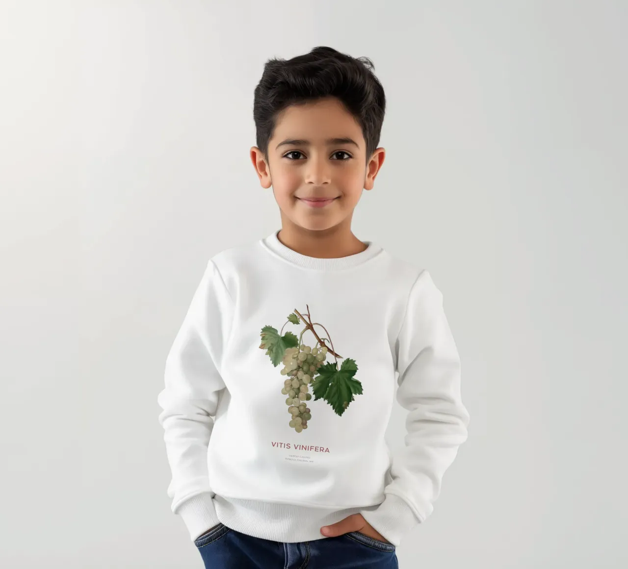 Vite comune o Vitis vinifera felpa bambino da Vintagrafica