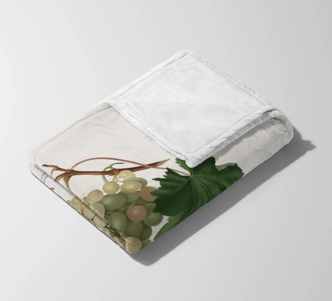 Common grape vine or Vitis vinifera fleece blanket by Vintagrafica