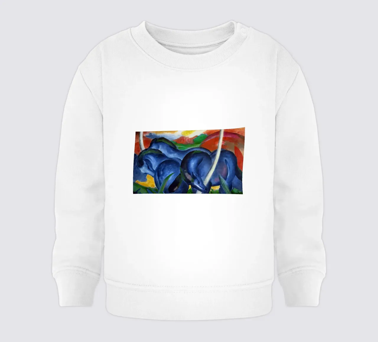 Franz Marc - I grandi cavalli blu felpa neonato da ARTOTHEK