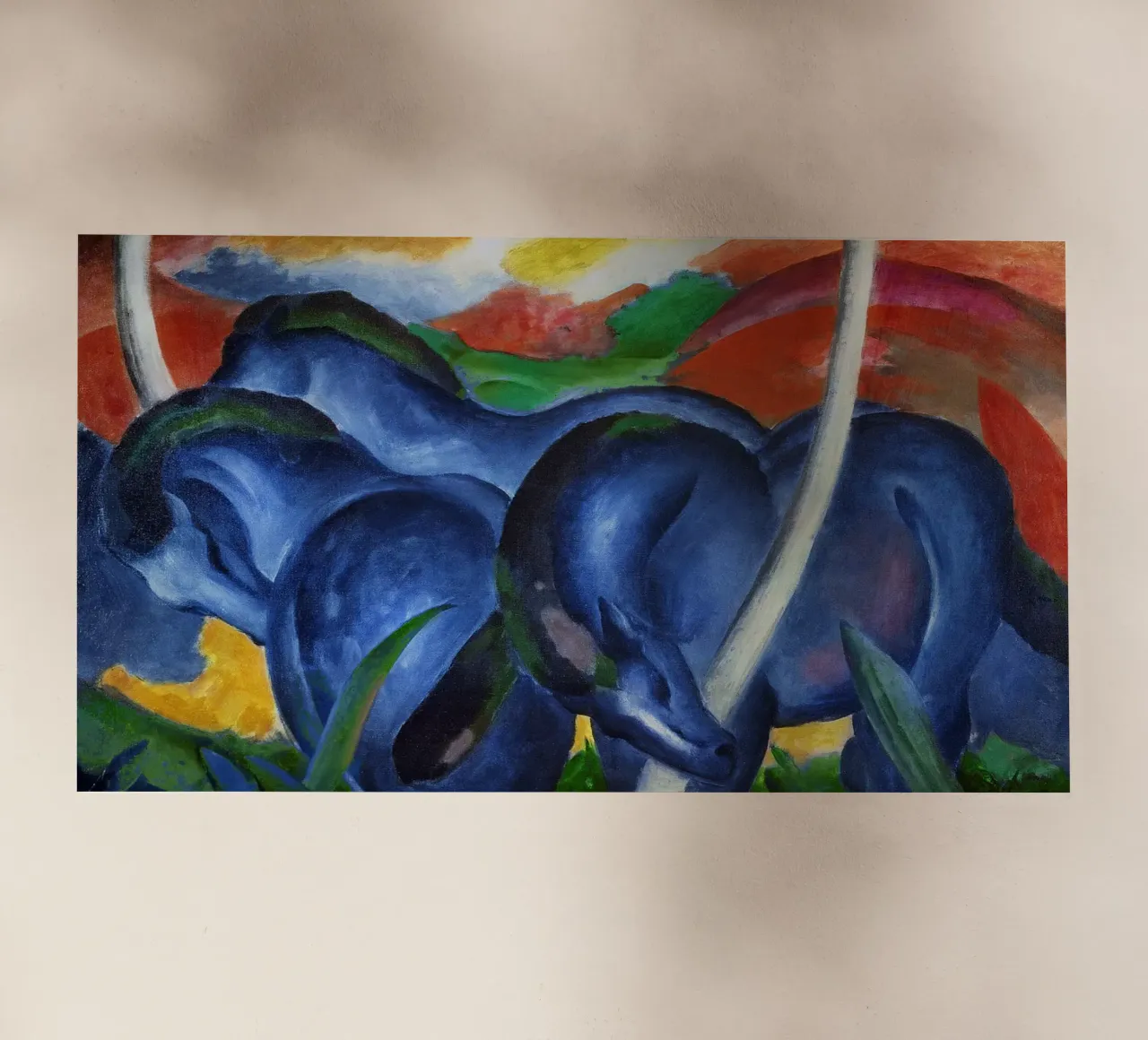 Franz Marc - I grandi cavalli blu pellicola backlit da ARTOTHEK