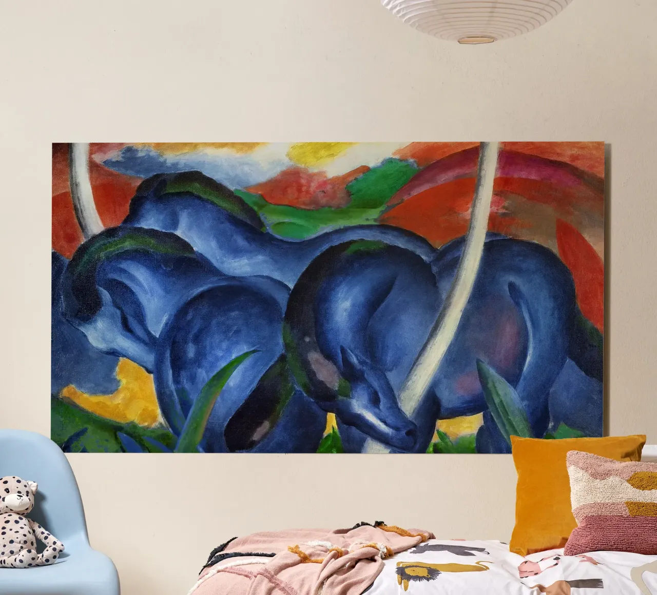 Franz Marc - I grandi cavalli blu alluminio dibond da ARTOTHEK