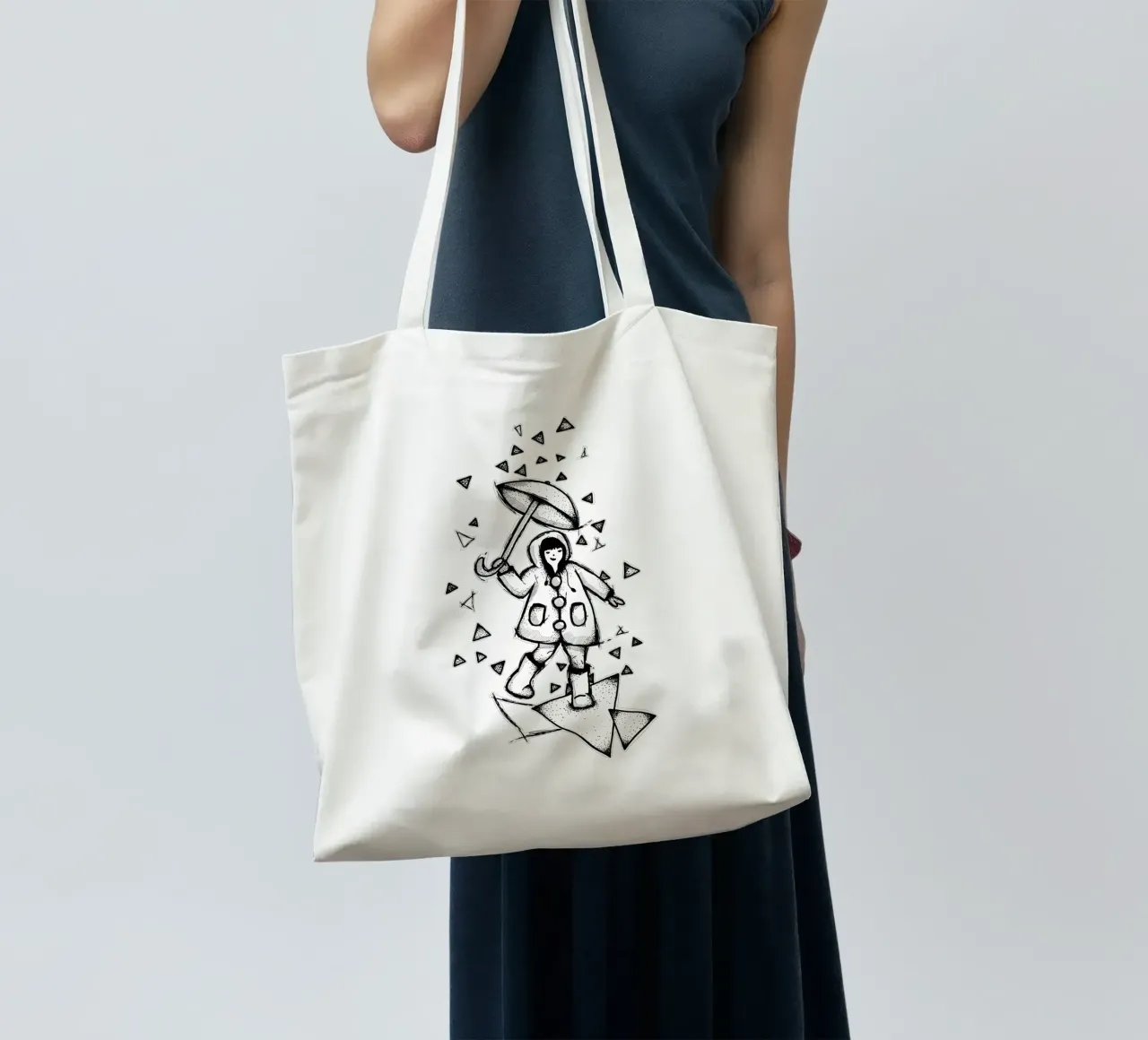 Dancing in the Rain | Lineart borsa in juta da venten