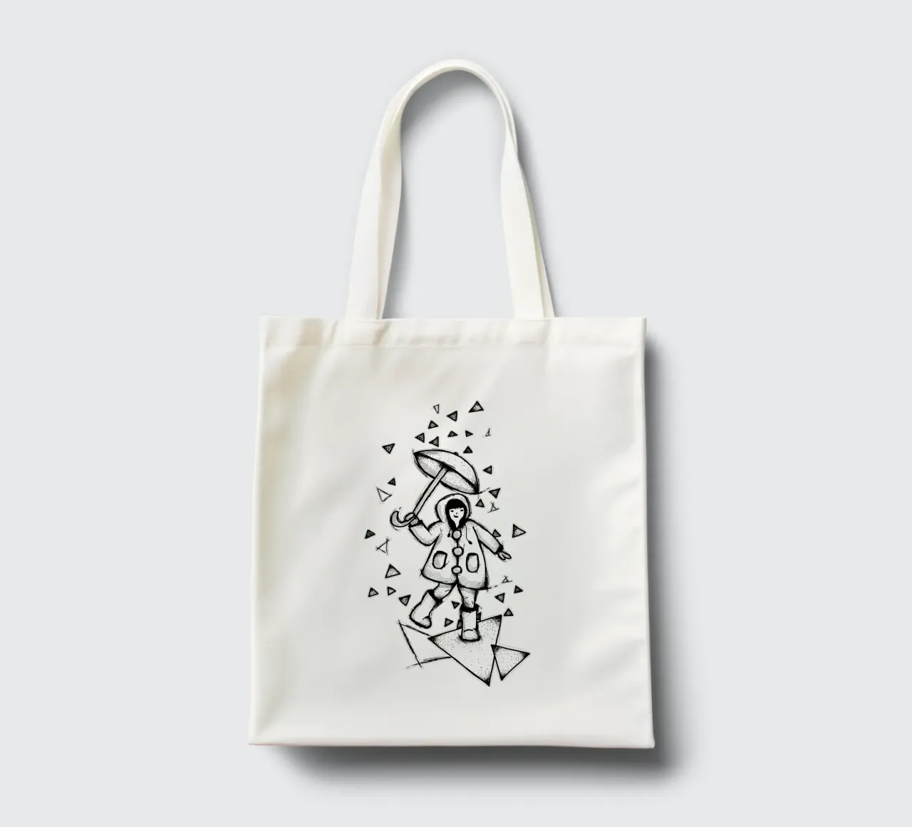 Dancing in the Rain | Lineart borsa in juta da venten