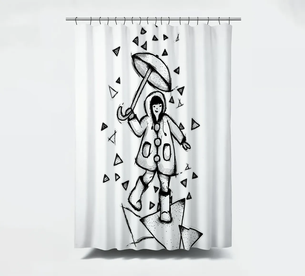 Dancing in the Rain | Lineart tenda da doccia da venten