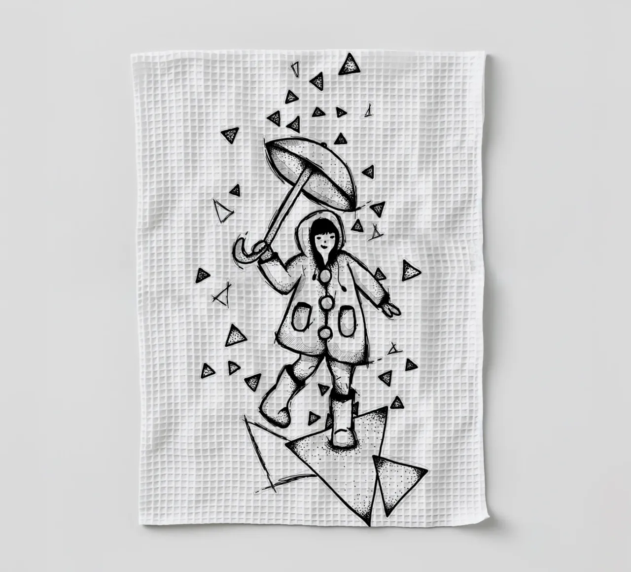Dancing in the Rain | Lineart canovaccio da cucina da venten