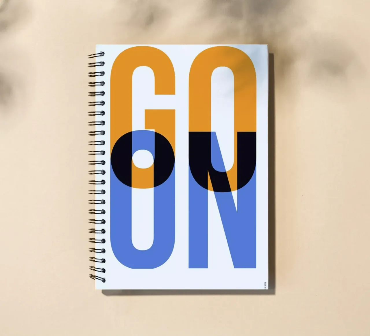 Go On Poster 1 spiral notebook by Naxart