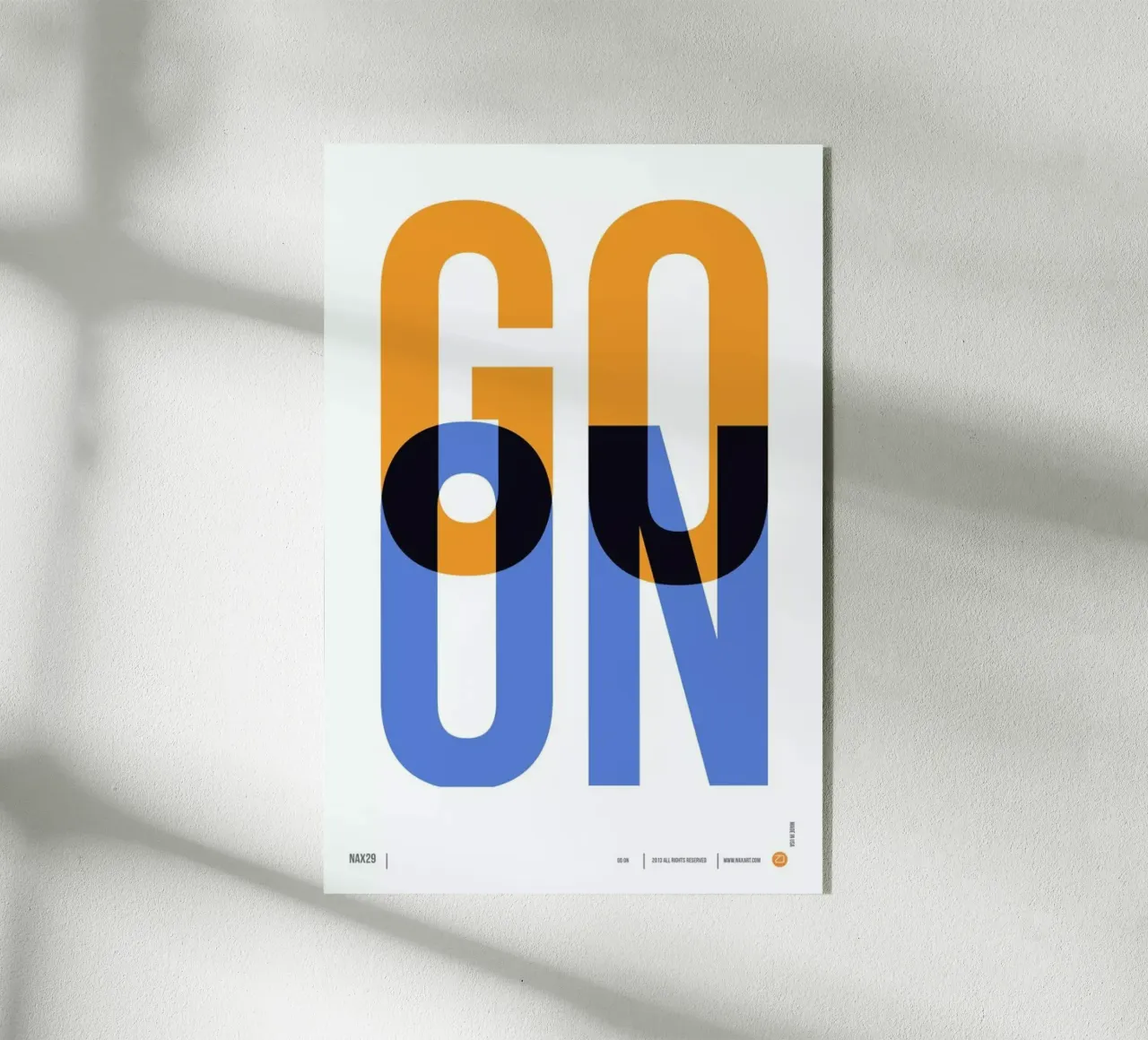 Go On Poster 1 acryl van Naxart