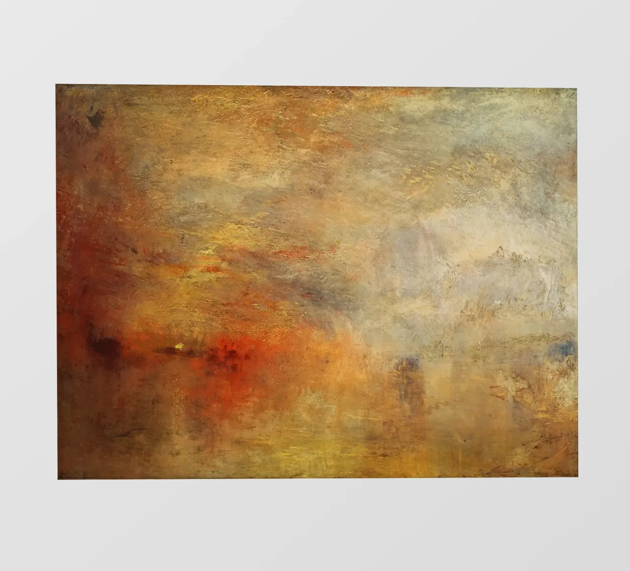 Turner - Il sole che tramonta su un lago pellicola backlit da ARTOTHEK