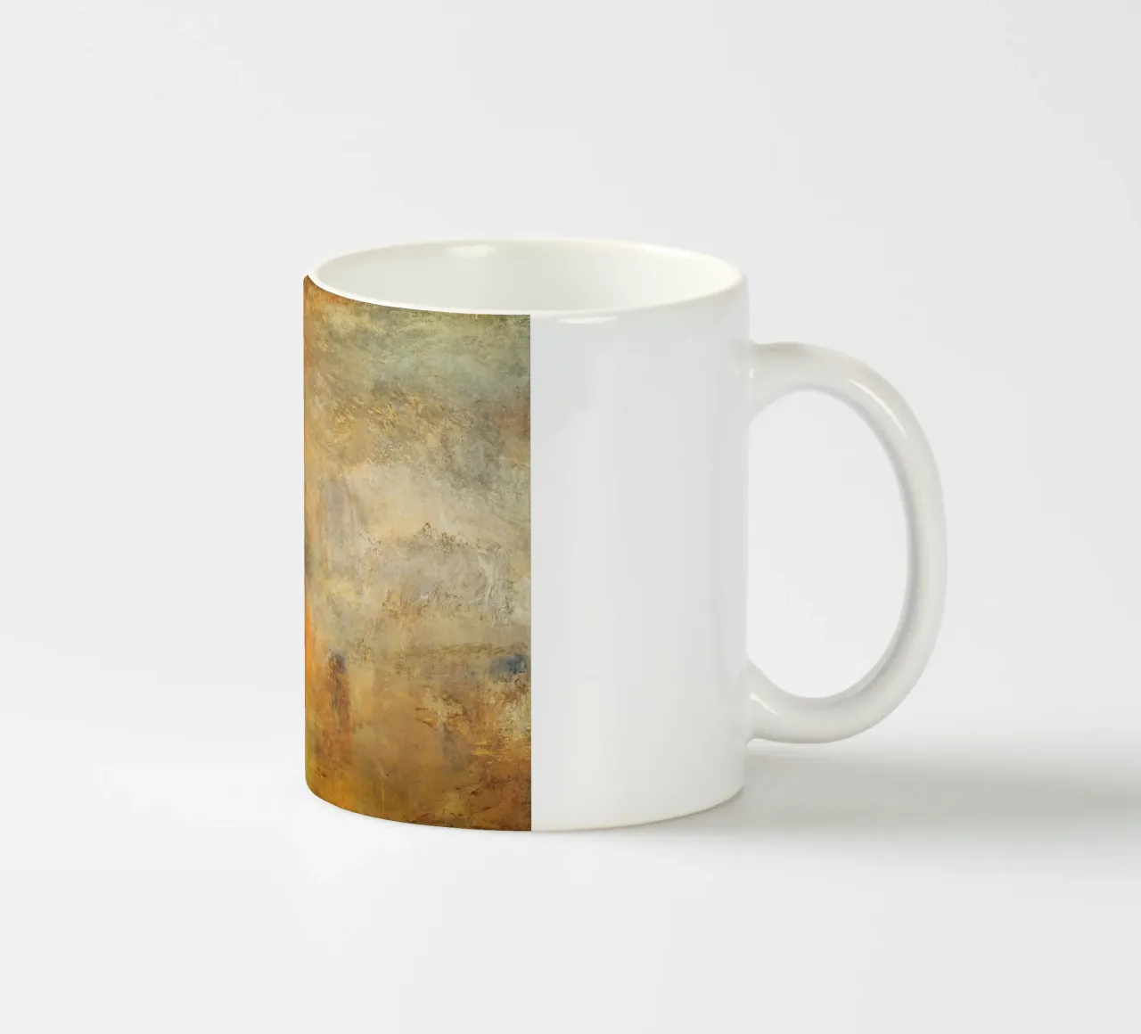Turner - Il sole che tramonta su un lago tazza in ceramica da ARTOTHEK