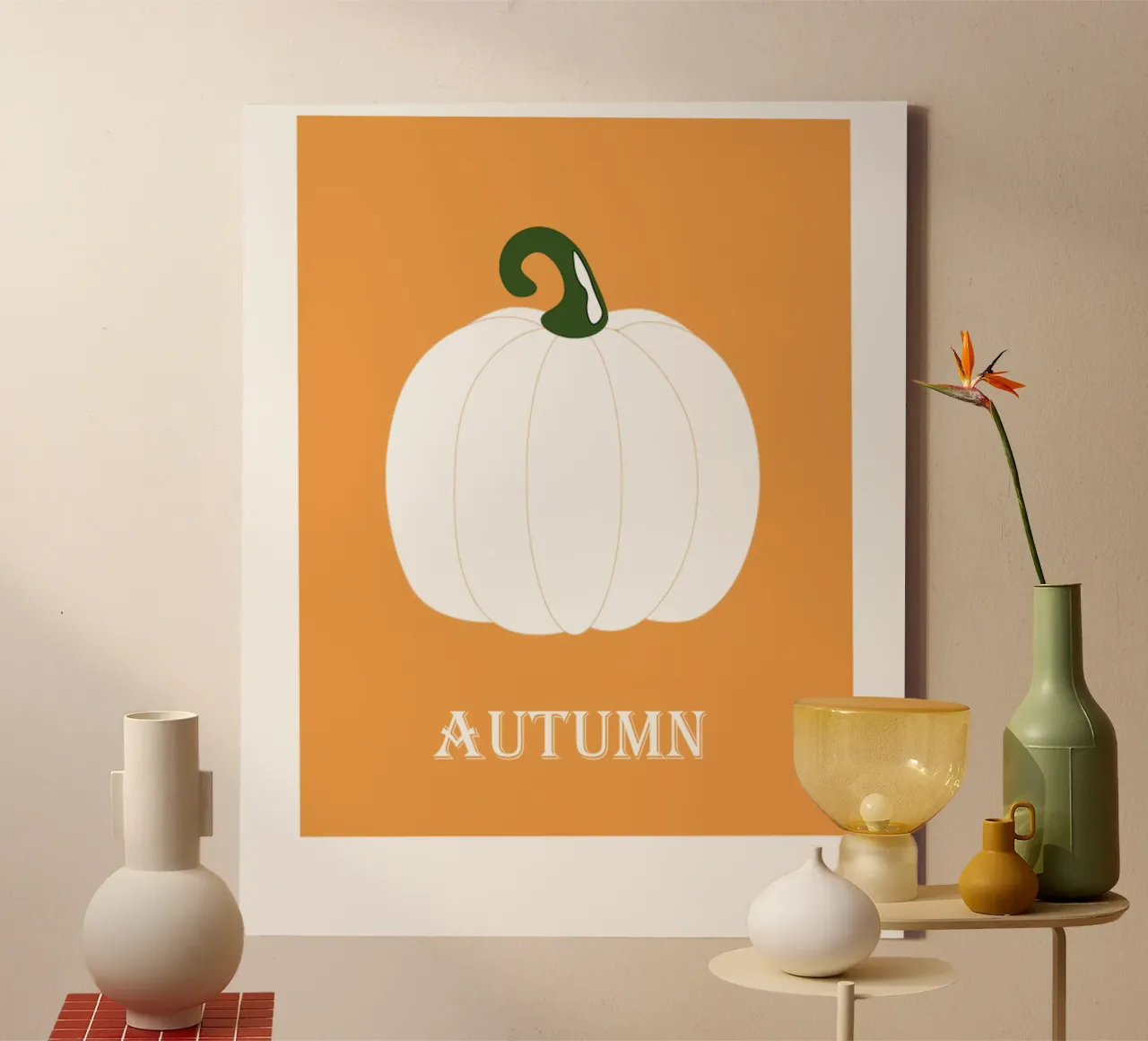 Herfst canvas met Baklijst van SunflowerDE