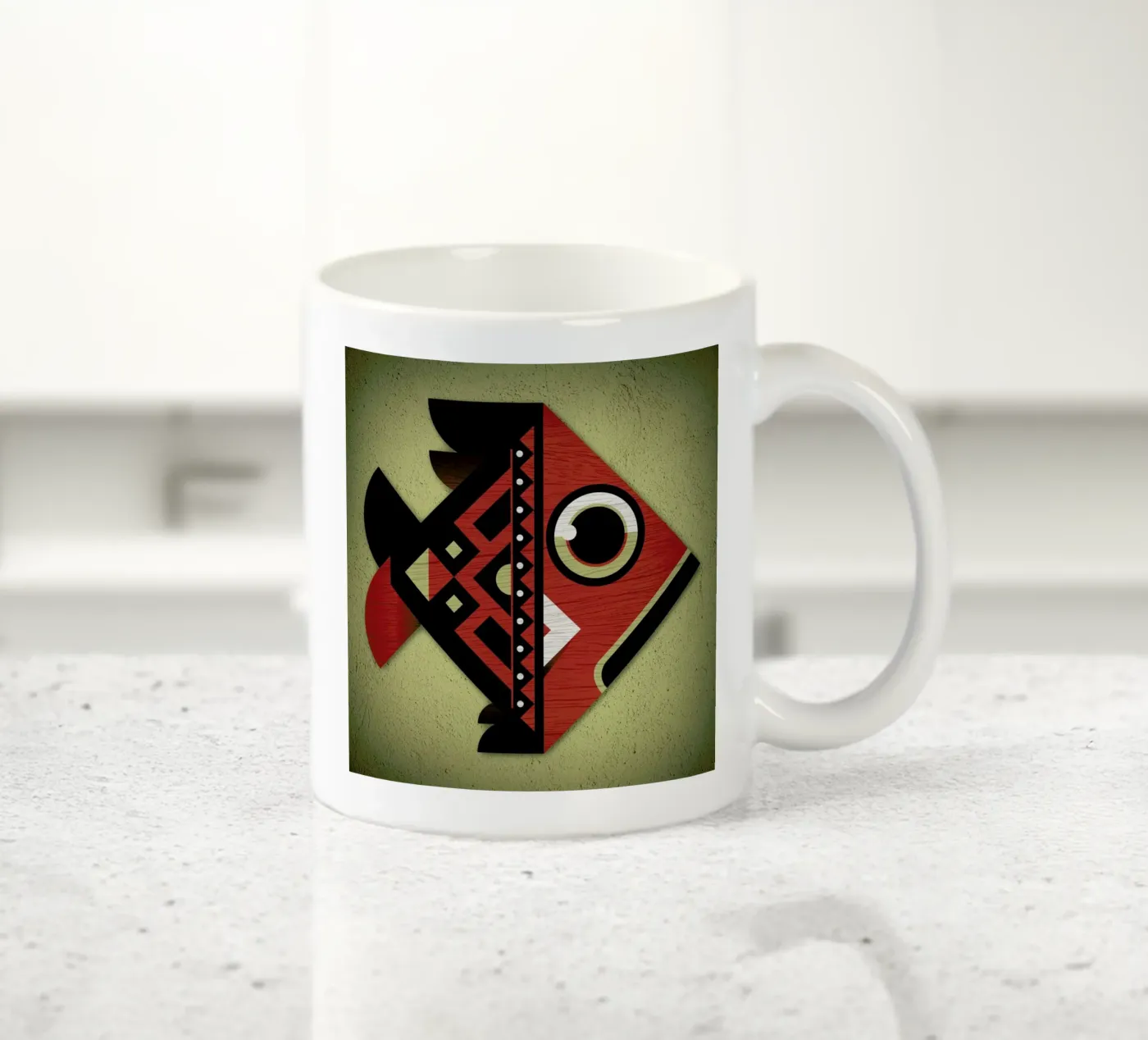 Fish ceramic mug by Oscar Odd Diodoro