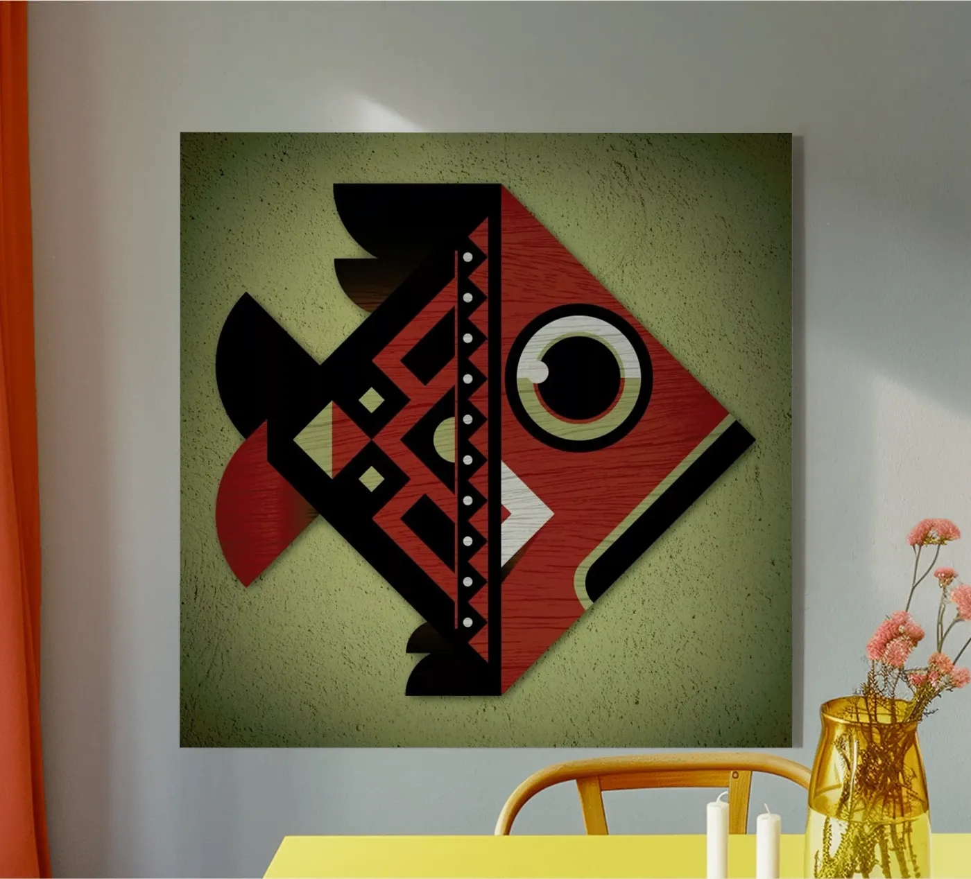 Fish acrylic glass by Oscar Odd Diodoro