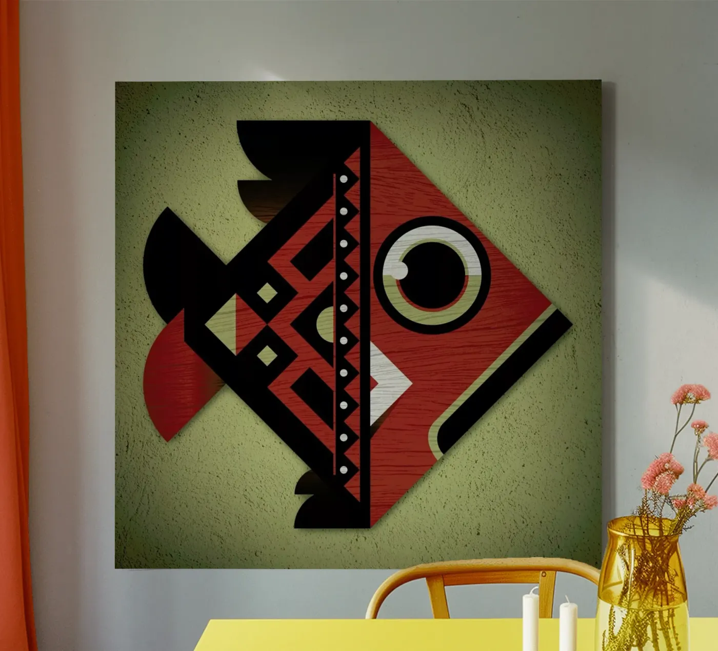 Fish canvas van Oscar Odd Diodoro