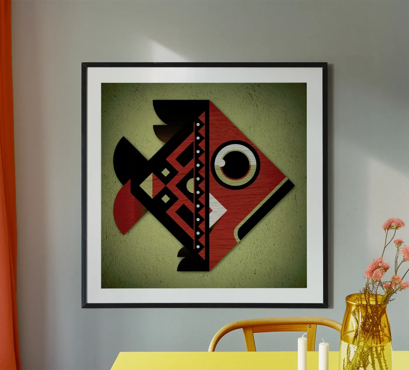 Fish poster van Oscar Odd Diodoro