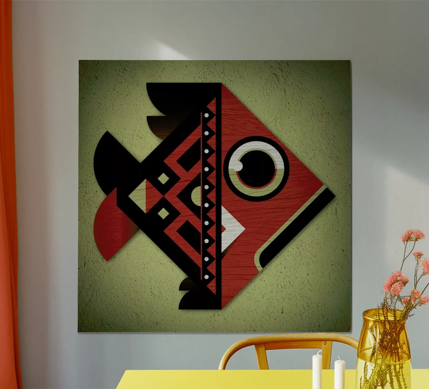 Fish poster van Oscar Odd Diodoro