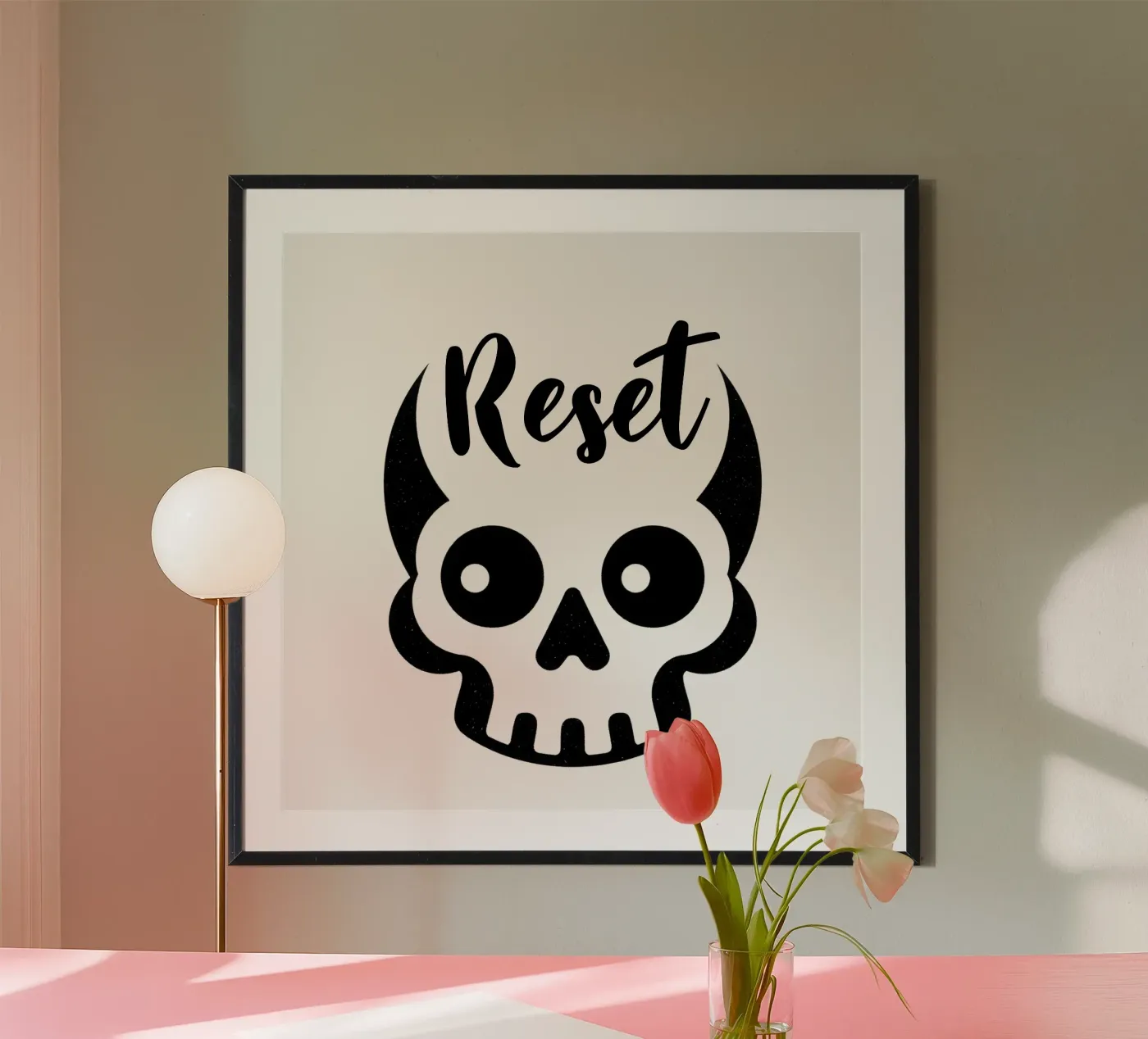 Reset Skull | Devilish Skull poster by Autofocus