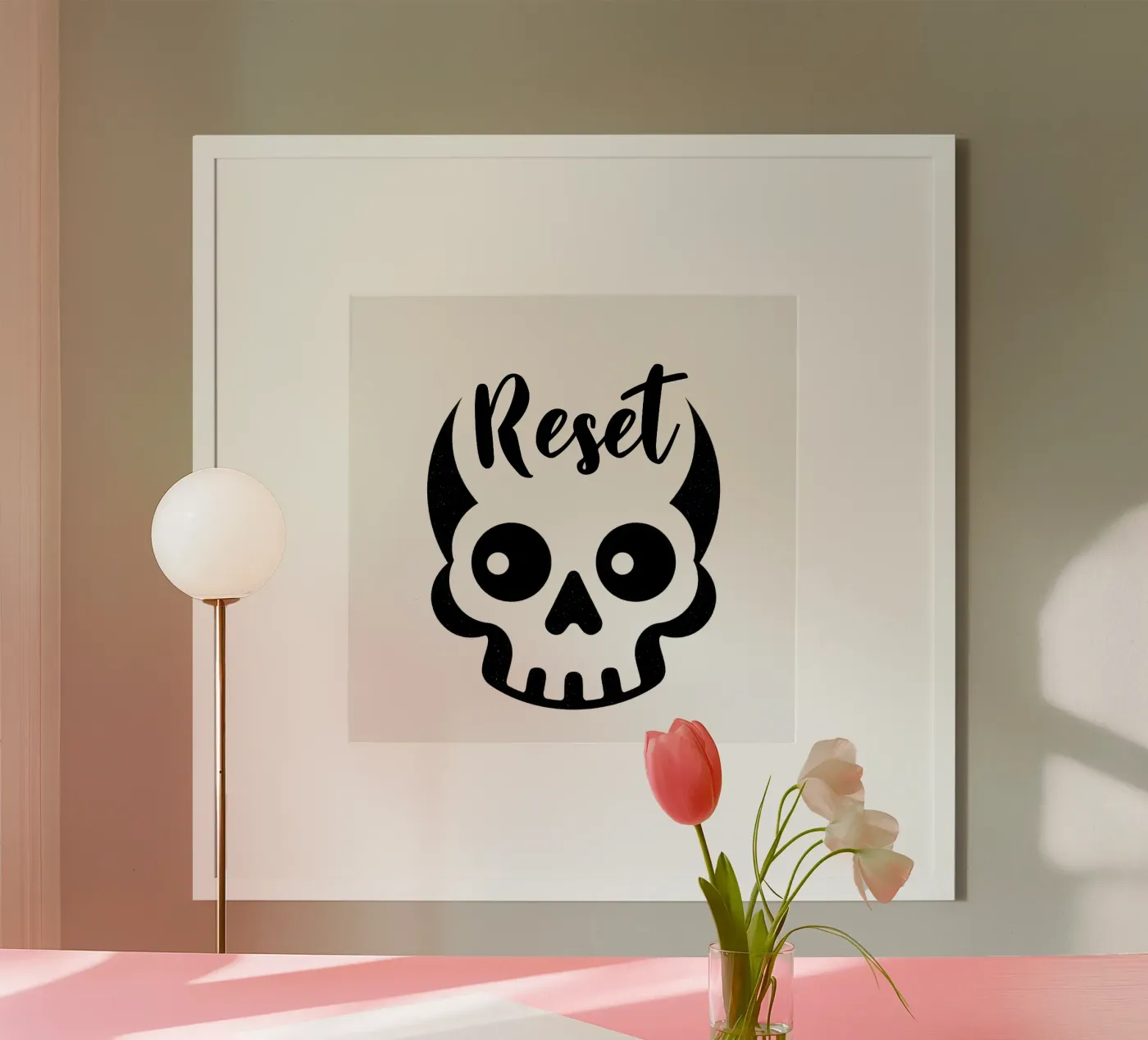 Reset Skull | Devilish Skull poster by Autofocus