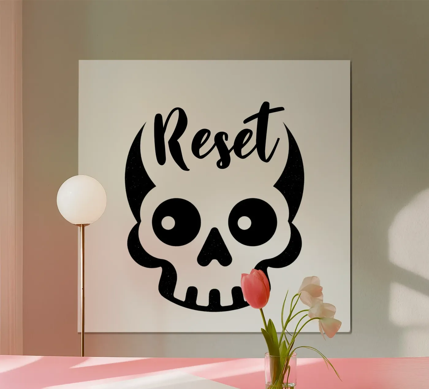 Reset Skull | Devilish Skull poster by Autofocus