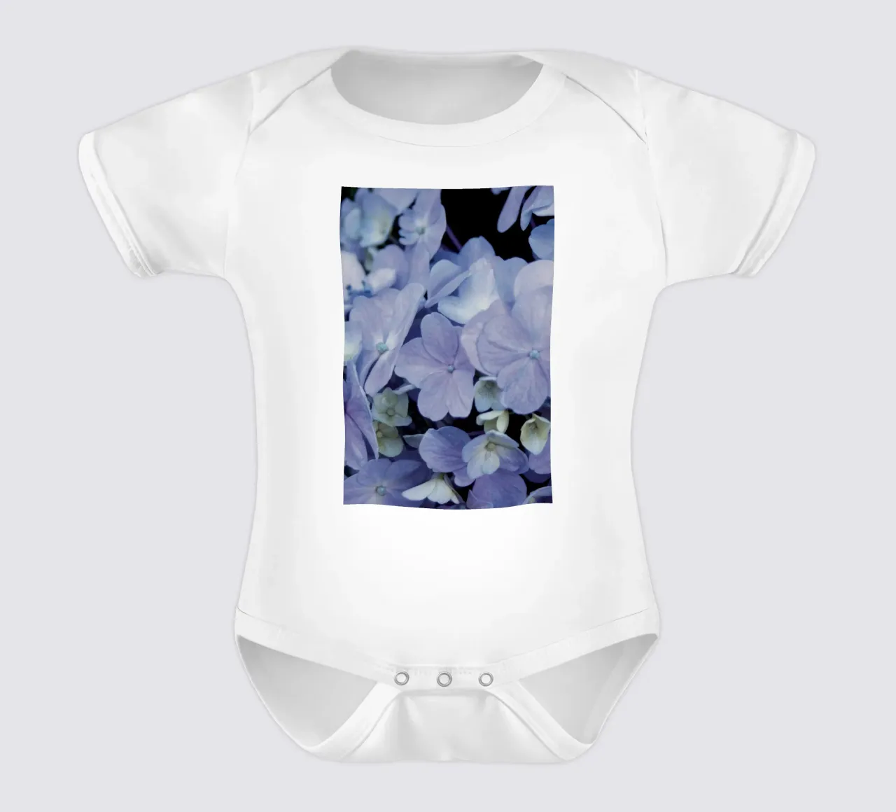 Ortensie body neonato maniche corte da Neige Nature Capture
