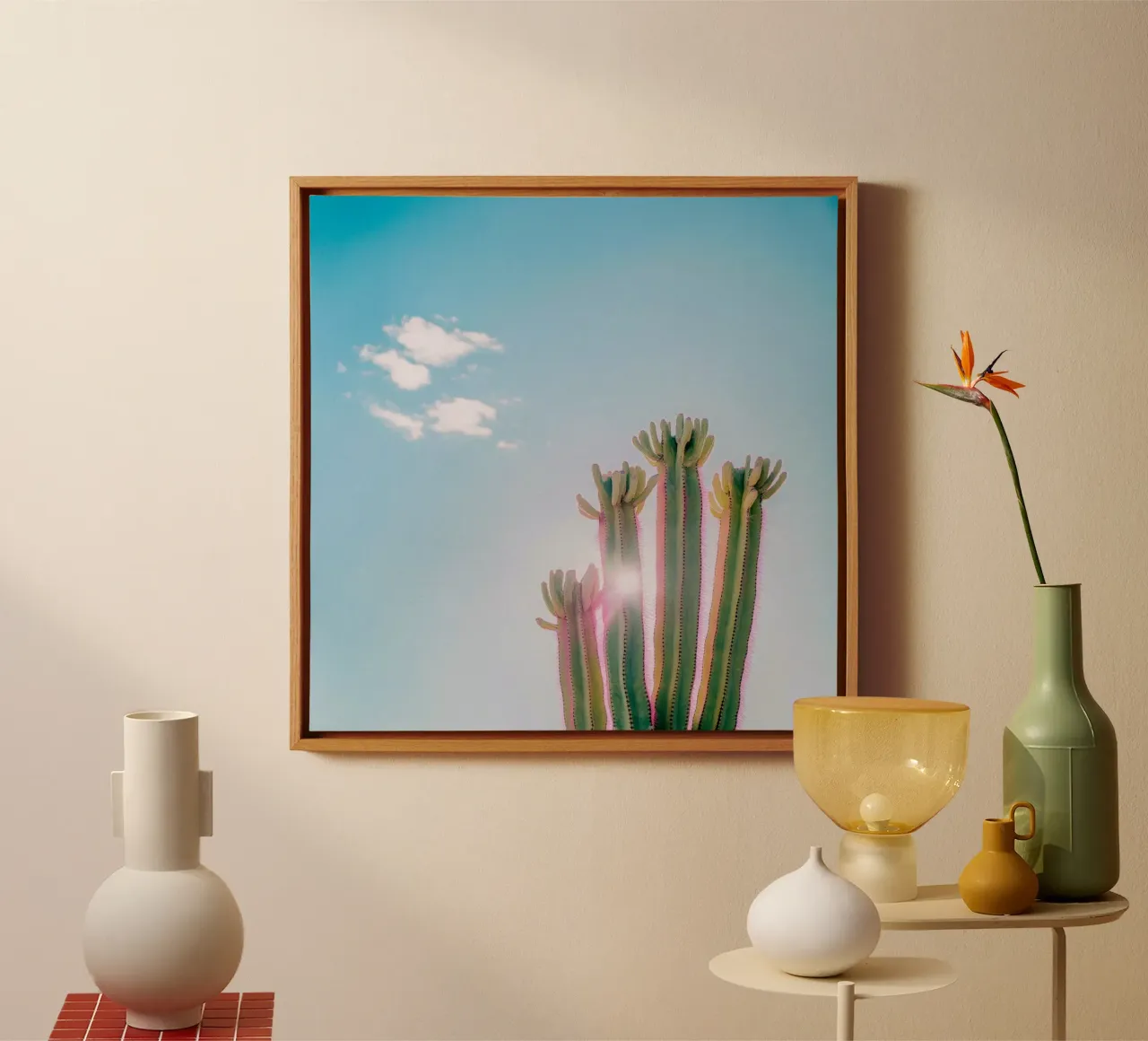 79 tela con Cornice a cassetta da Pink California | Affiches & Posters