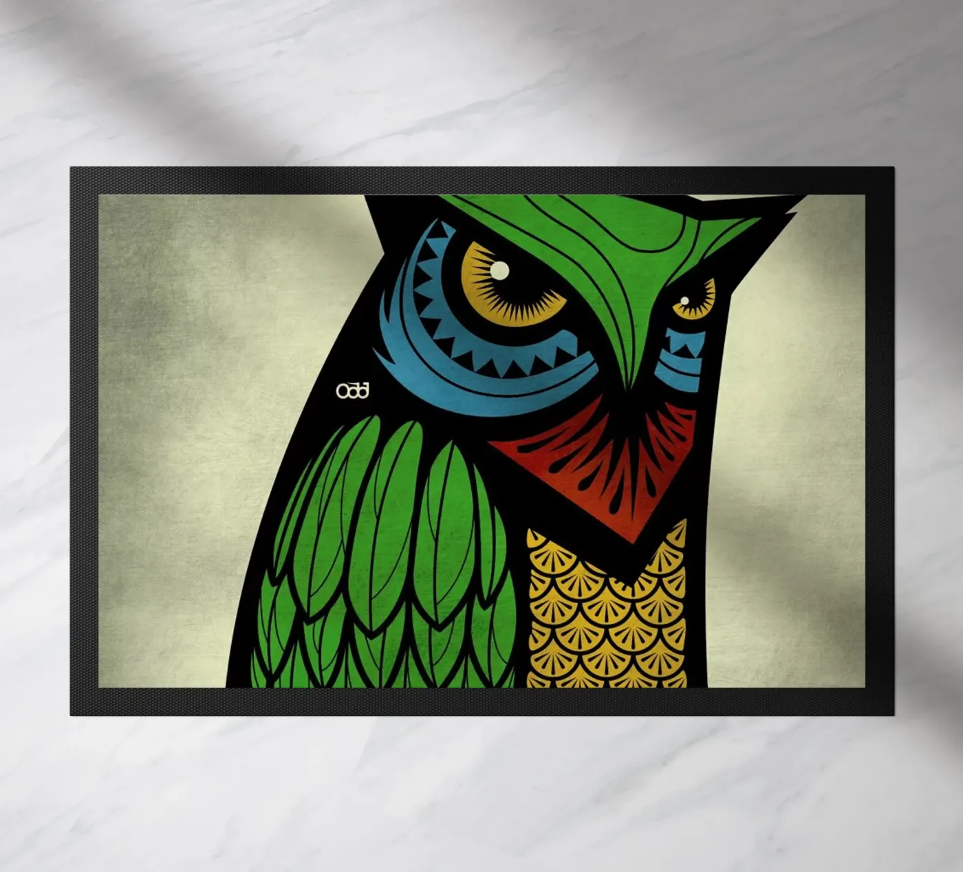Owl doormat by Oscar Odd Diodoro
