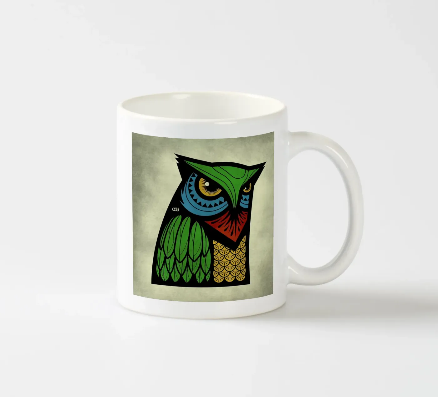 Owl ceramic mug by Oscar Odd Diodoro