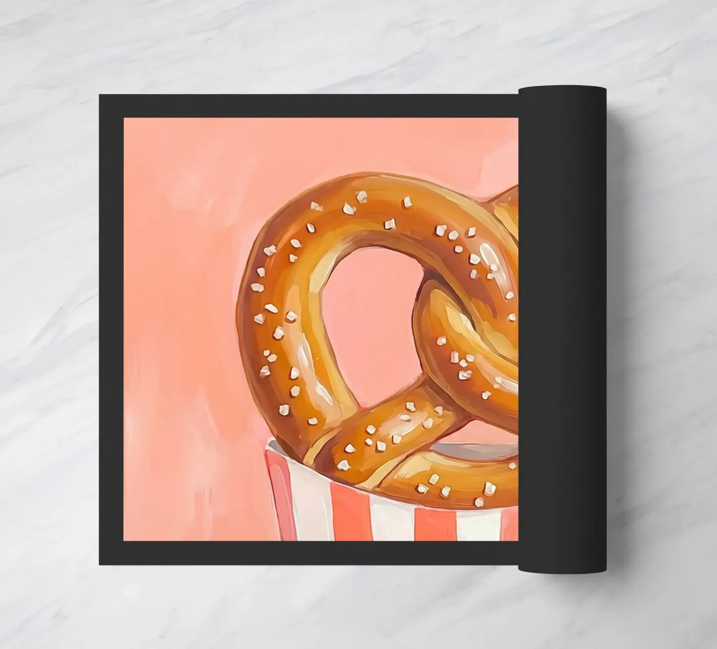 Pretzel time doormat by Happyfacespace