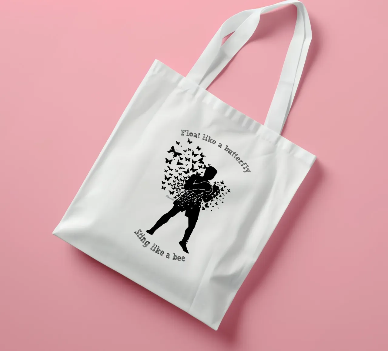 Galleggiare come una farfalla borsa in juta da Gunawan Rb
