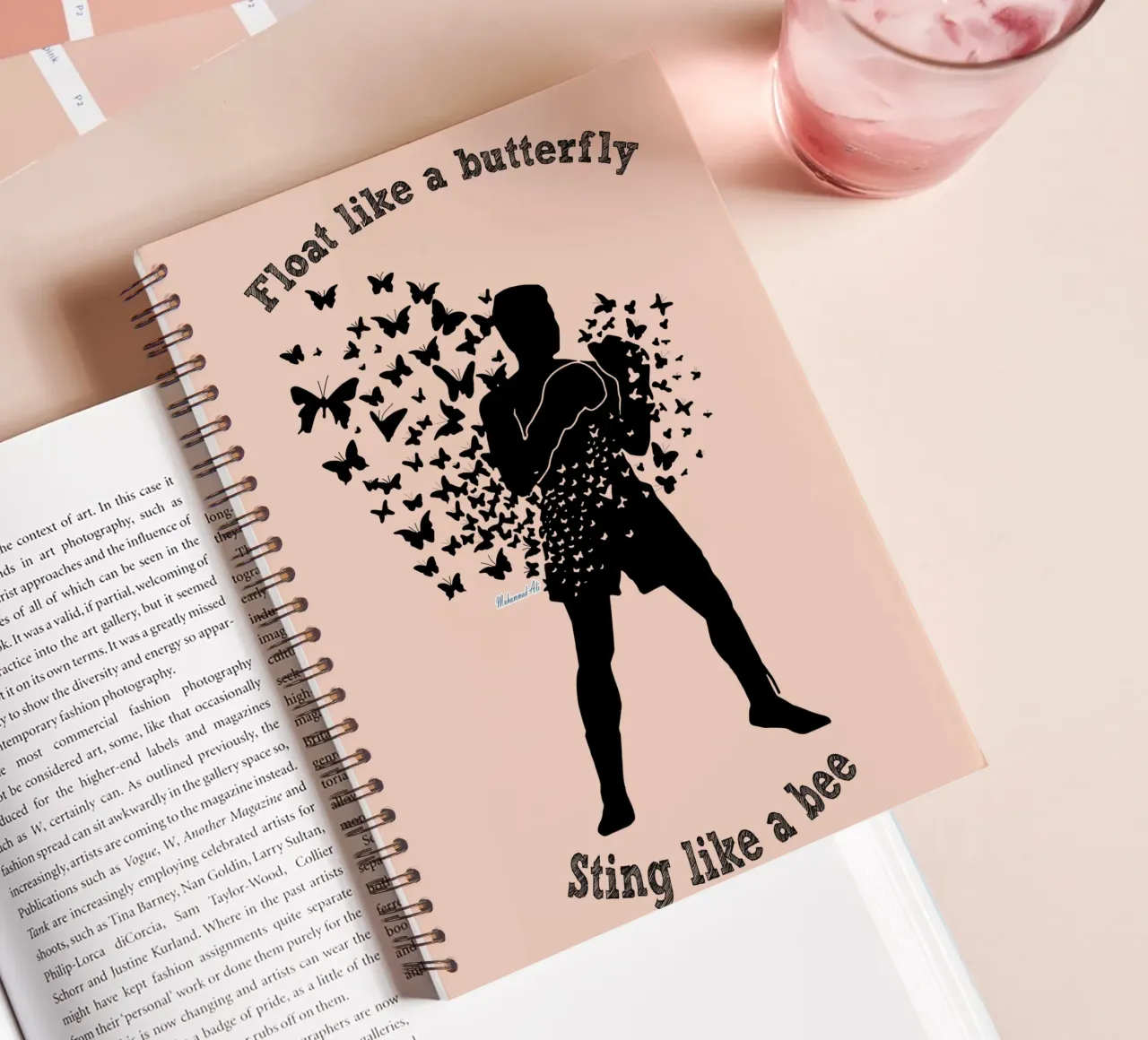Float like a butterfly spiral notebook by Gunawan Rb