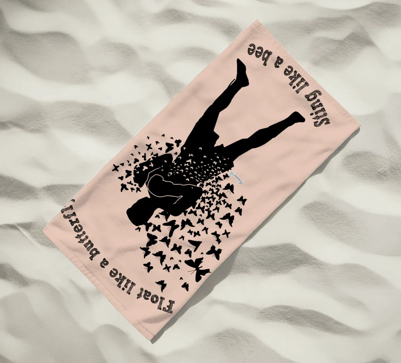 Float like a butterfly beach towel by Gunawan Rb