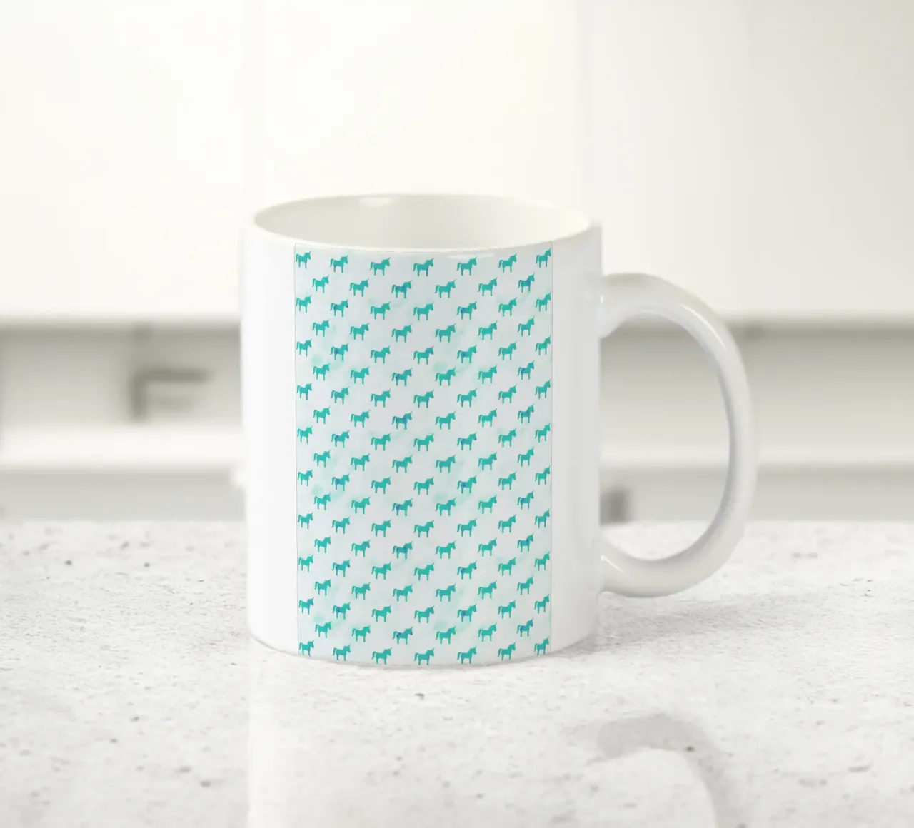 Unicorn Party Aqua tazza in ceramica da Leah Flores