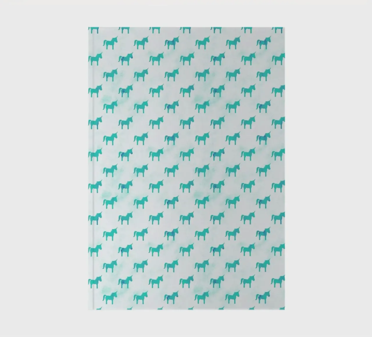 Unicorn Party Aqua notebook by Leah Flores