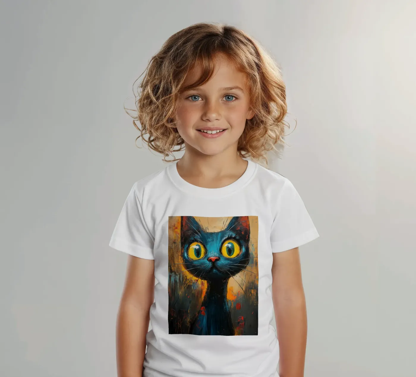 Kat t-shirt bambini da Art Unleashed