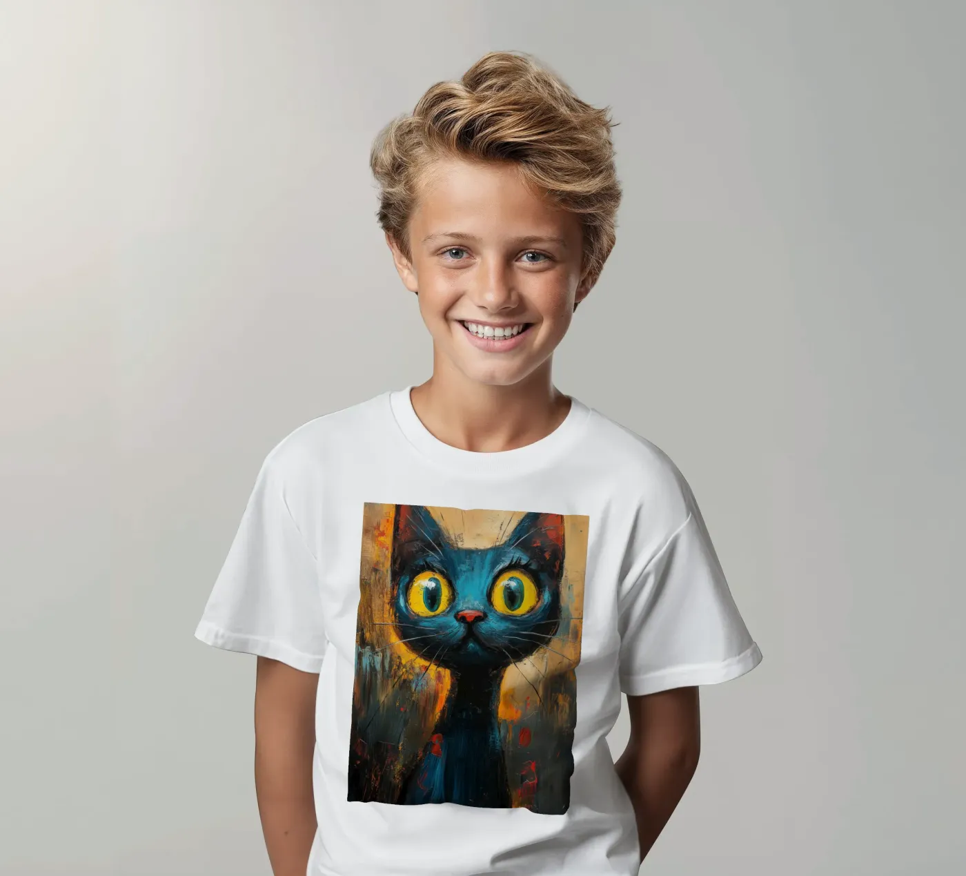 Kat t-shirt bambini da Art Unleashed
