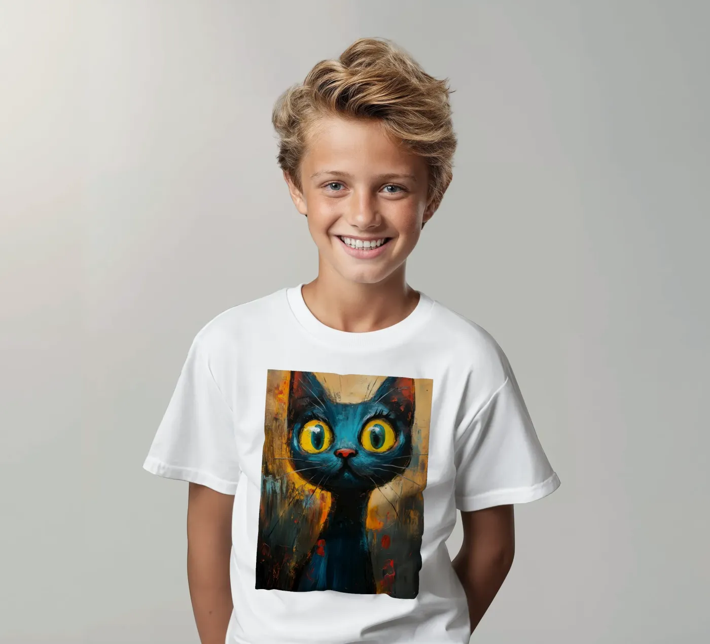 Kat t-shirt bambini da Art Unleashed