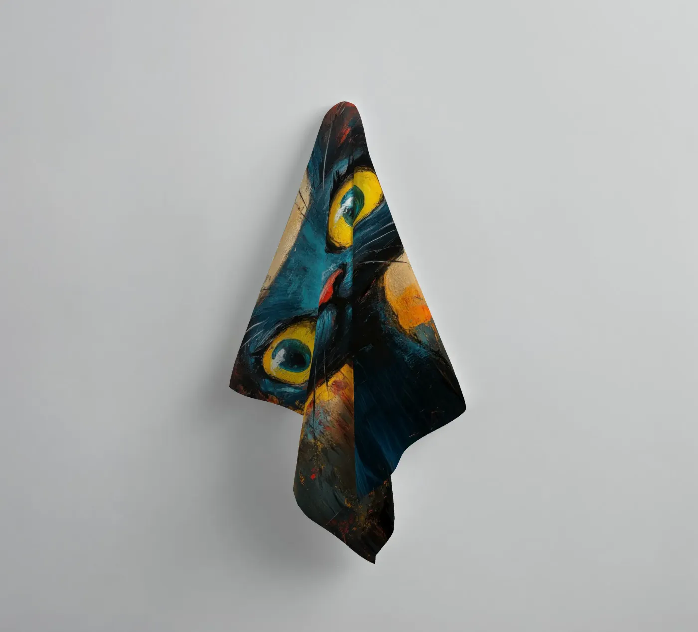 Kat badhanddoek van Art Unleashed