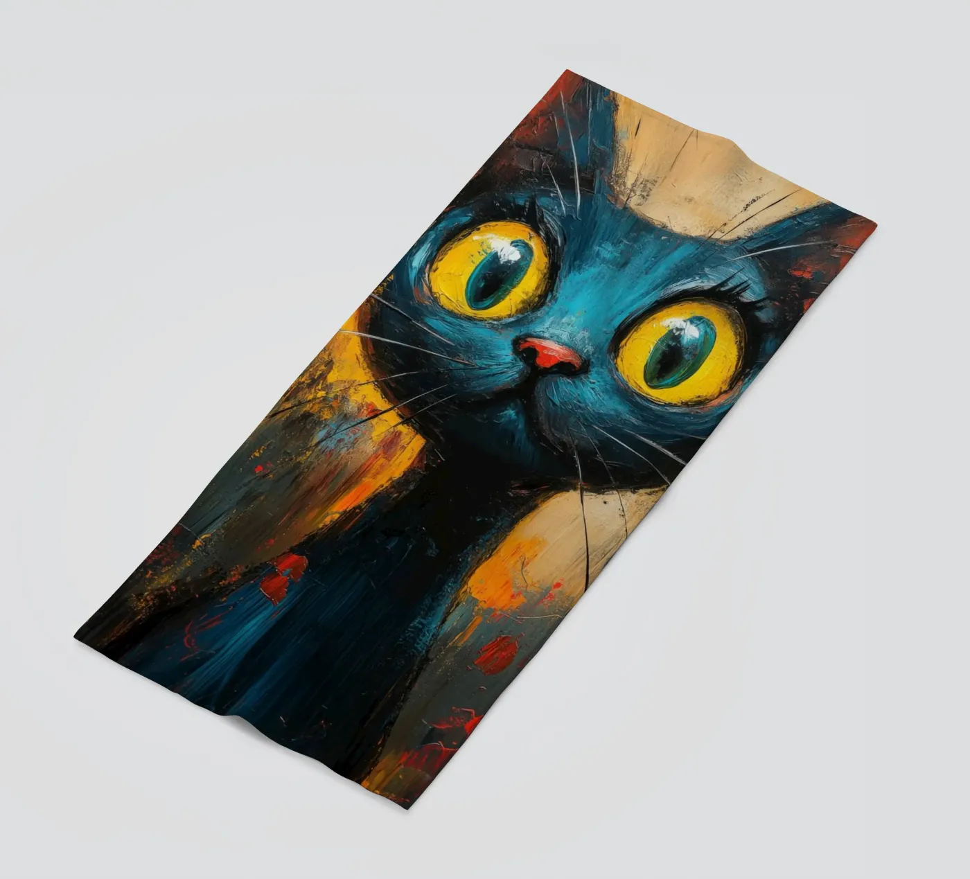 Kat strandhanddoek van Art Unleashed