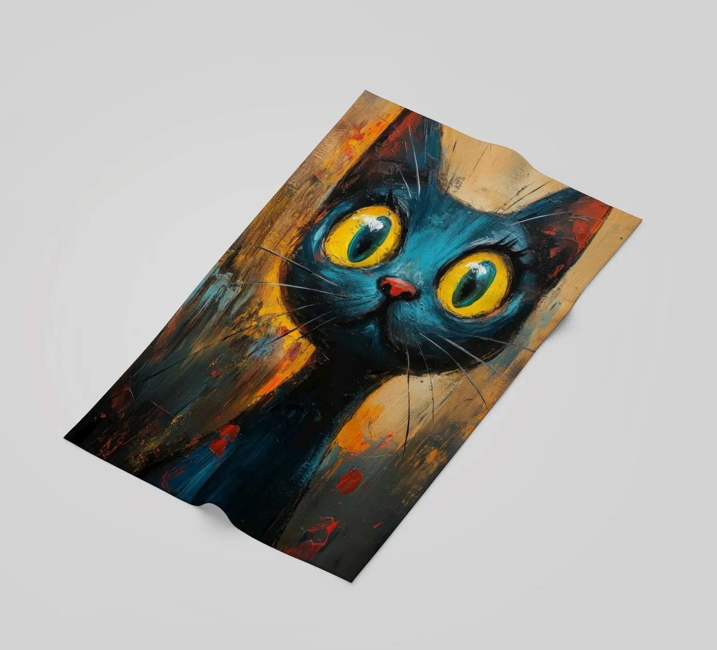 Kat strandhanddoek van Art Unleashed